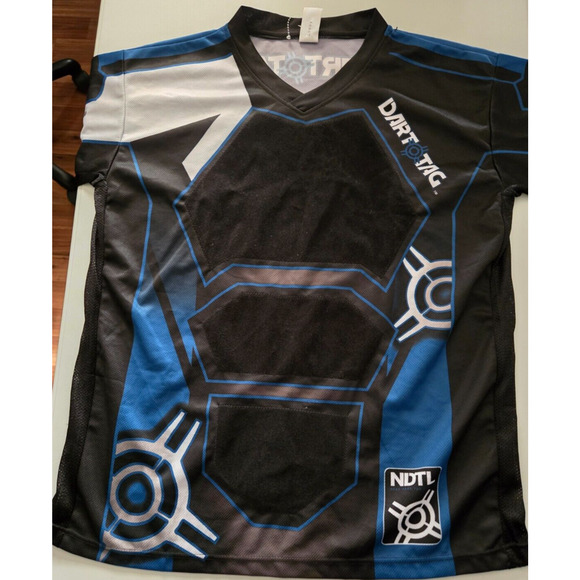 Nerf Dart Tag Black and Blue T-Shirt - Size Large - Picture 1 of 8
